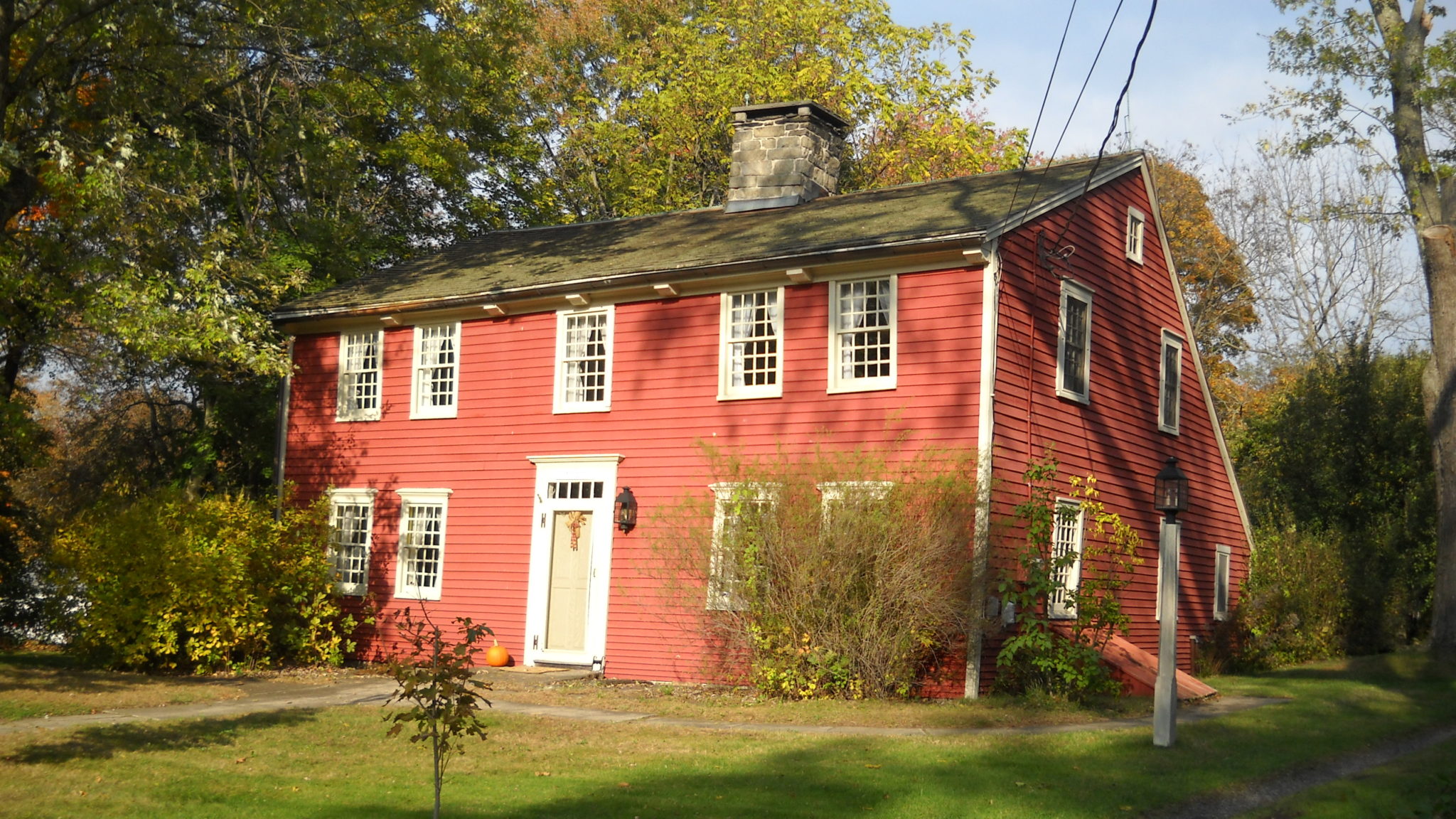 red house exterior painting