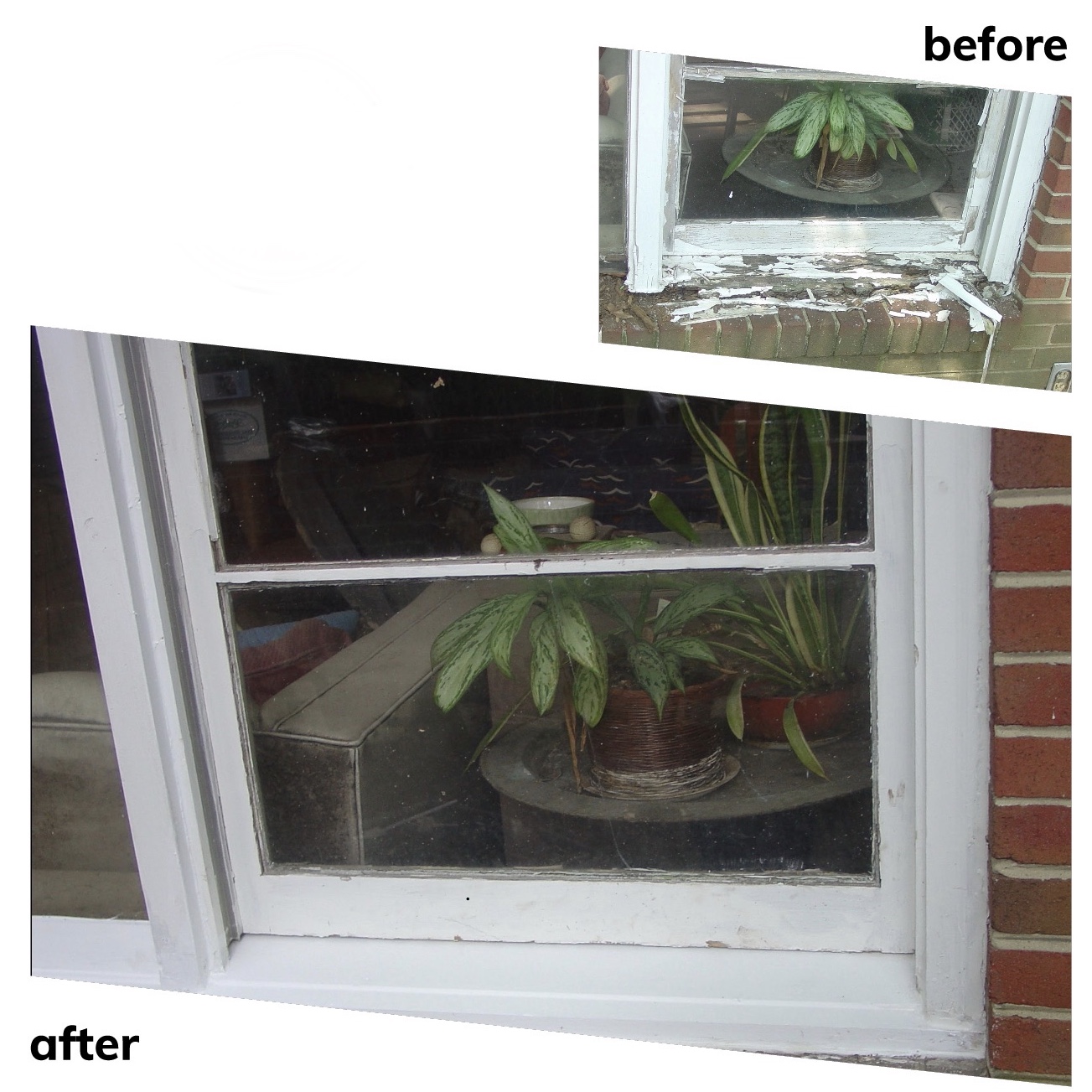 Window repair before&after