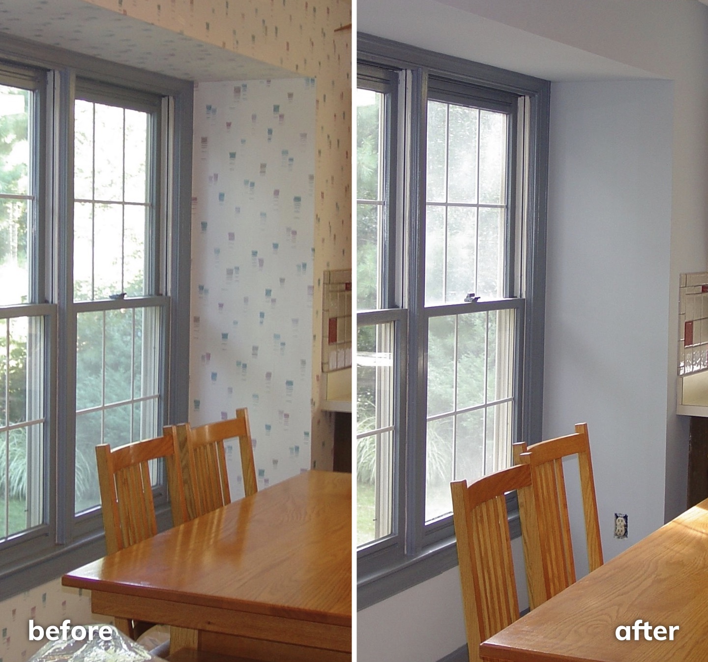 Walls painting before&after