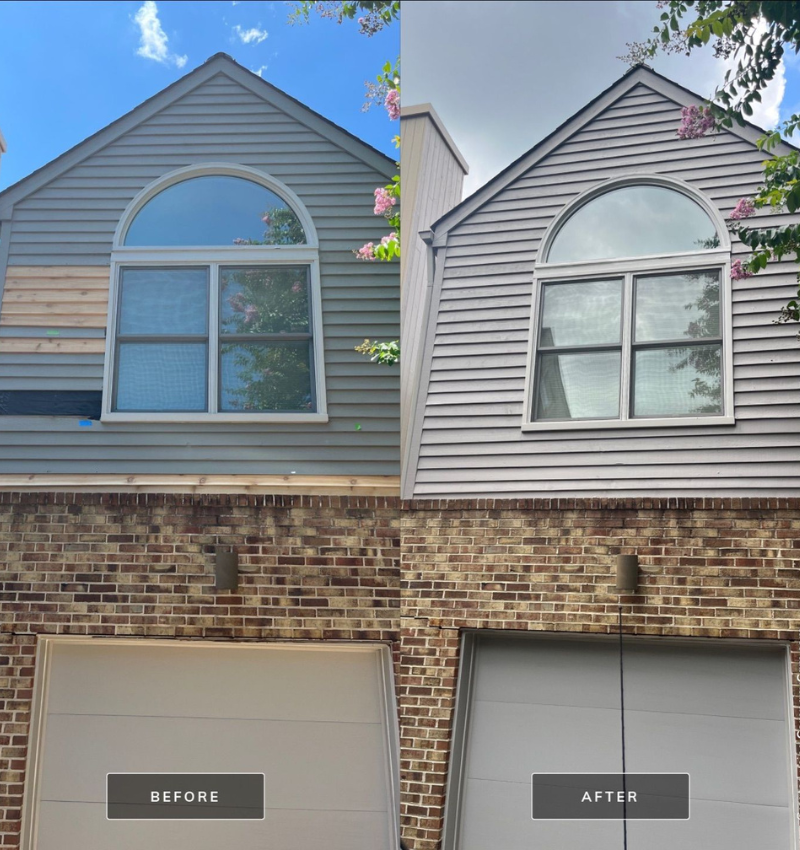 Before and After Exterior House Painting Project Revitalized a 1992 Classic Reston Home