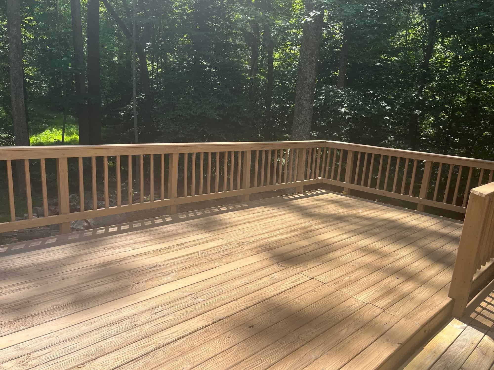 after deck painting