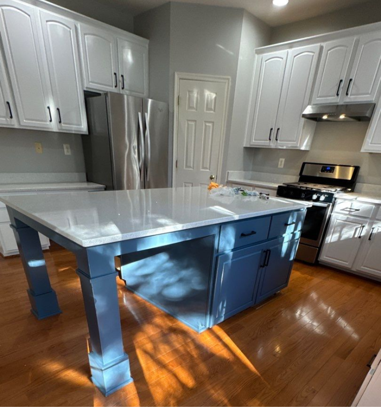 Cabinet Painting with Professional Sanding & Hardware Adjustments in Sterling, VA